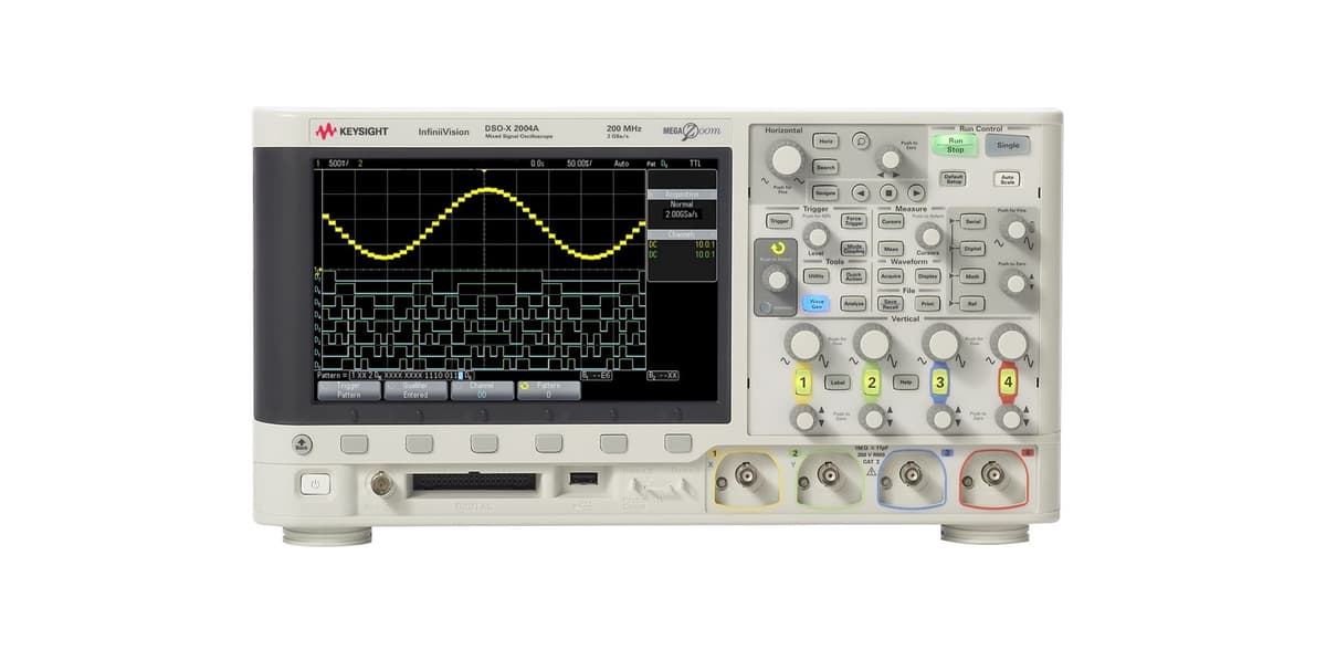 DSOX2004A Oscilloscope: 70 MHz, 4 Analog Channels