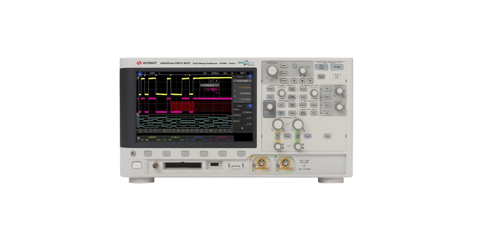 DSOX3012T Oscilloscope: 100 MHz, 2 Analog Channels