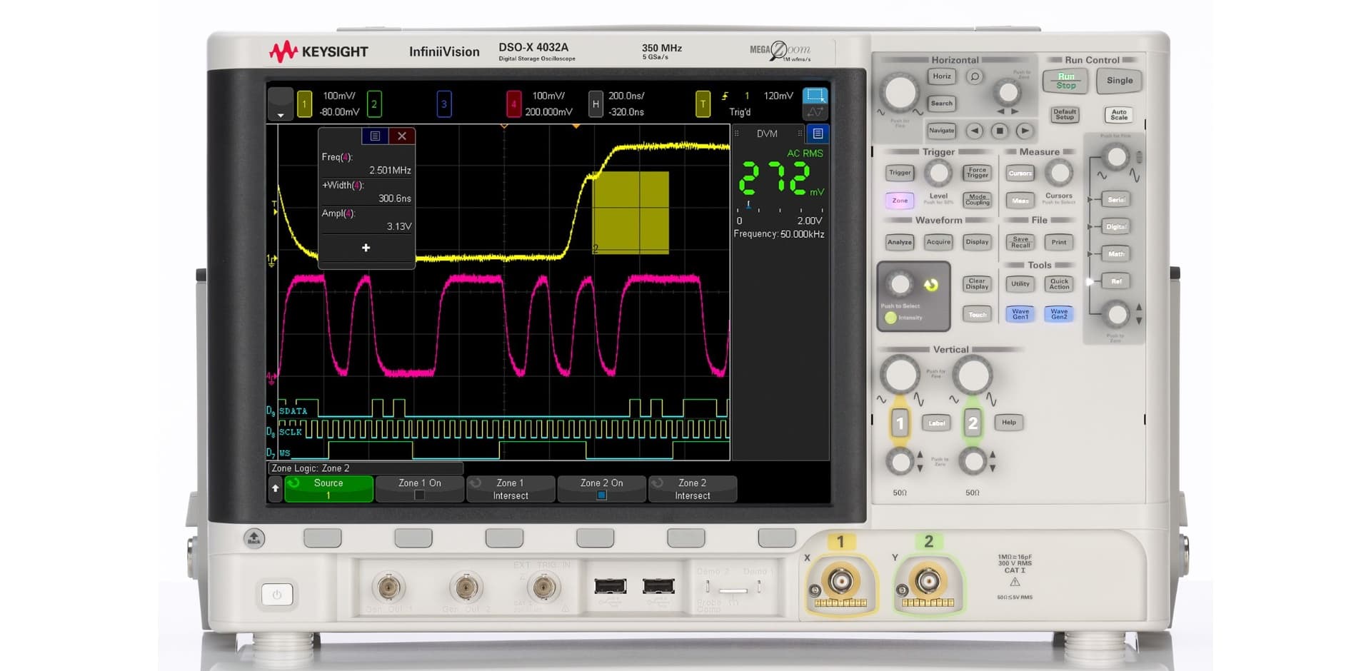 DSOX4032A Oscilloscope: 350 MHz, 2 Analog Channels