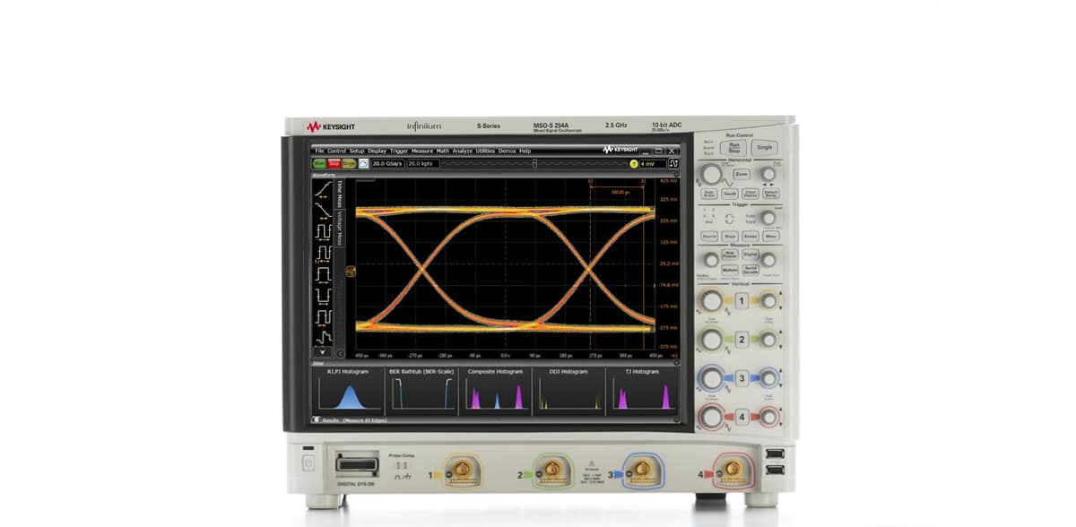MSOS254A High-Definition Oscilloscope: 2.5 GHz, 4 Analog Plus 16 Digital Channels