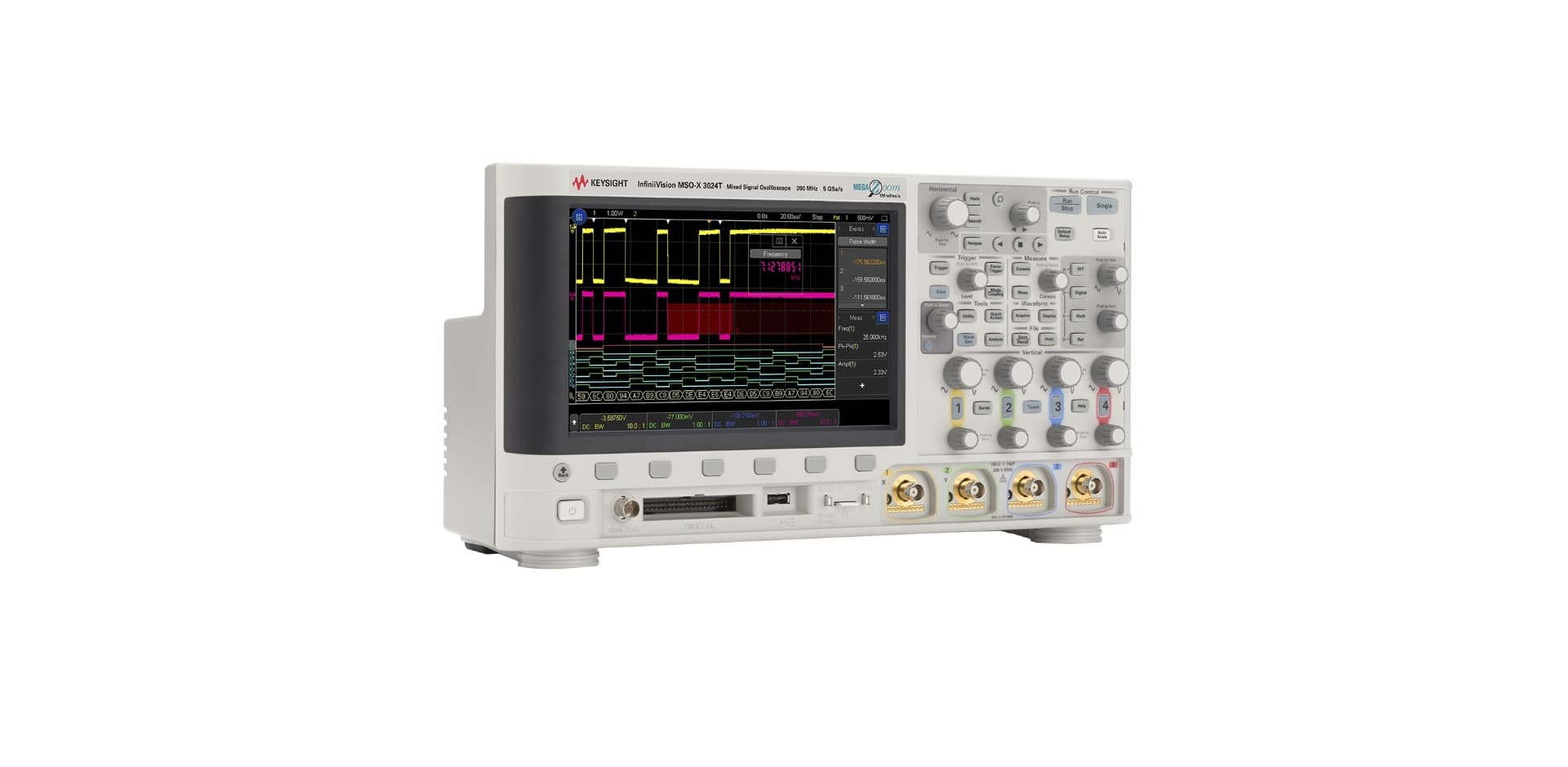 MSOX3024T Mixed Signal Oscilloscope: 200 MHz, 4 Analog Plus 16 Digital Channels