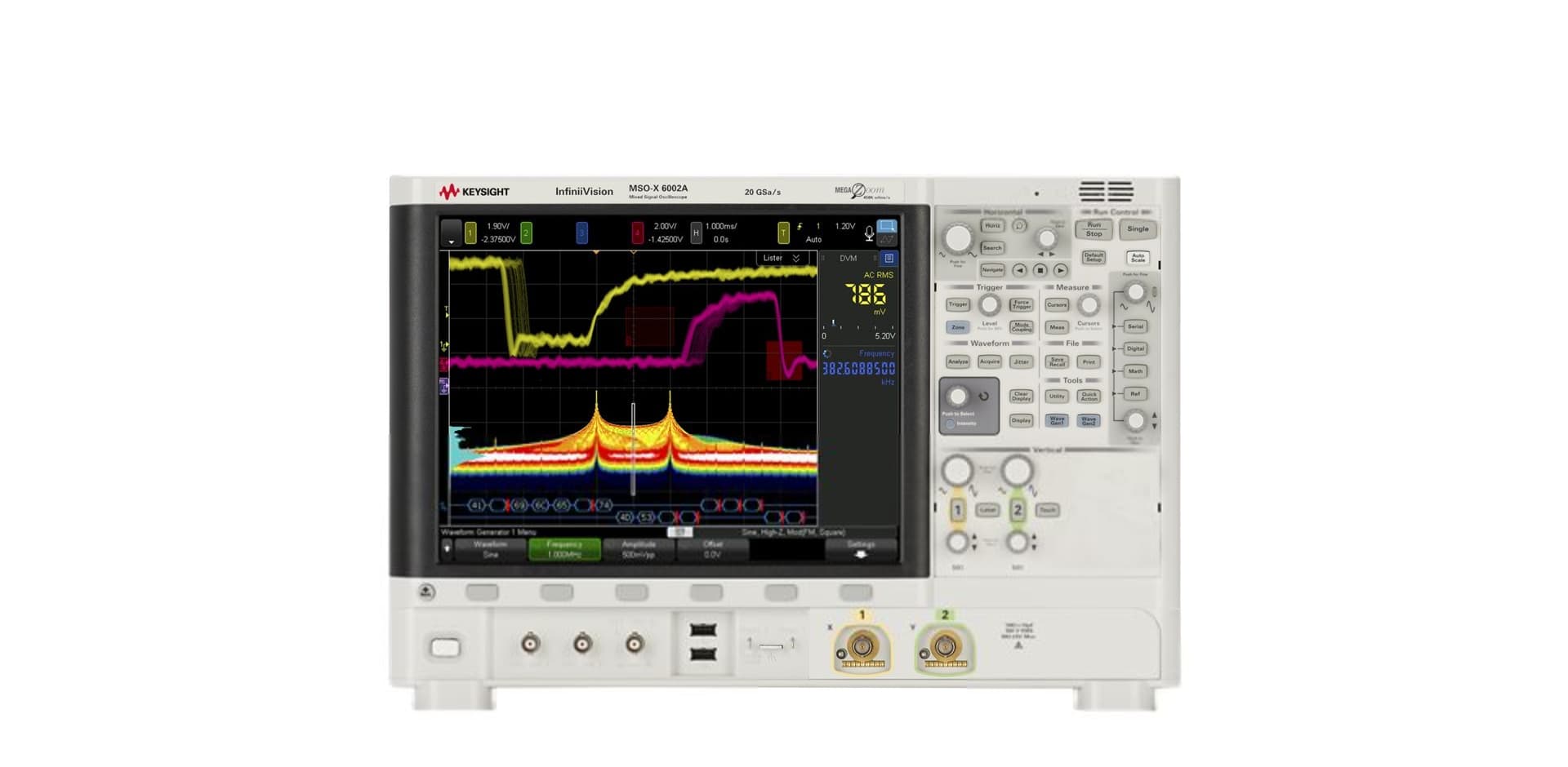 MSOX6002A InfiniiVision 6000 X-Series Oscilloscope: 1 to 6 GHz, 2 Analog + 16 Digital Channels