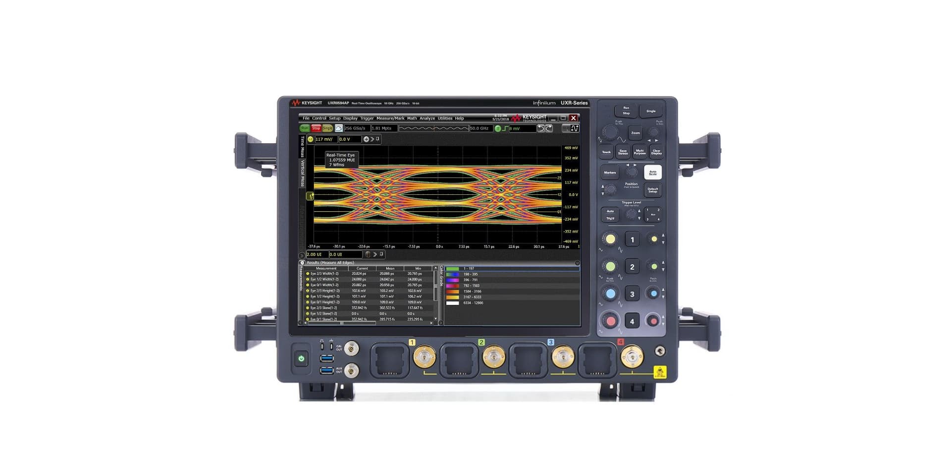 UXR0594AP Infiniium UXR-Series Oscilloscope: 59 GHz, 4 Channels, 1mm inputs