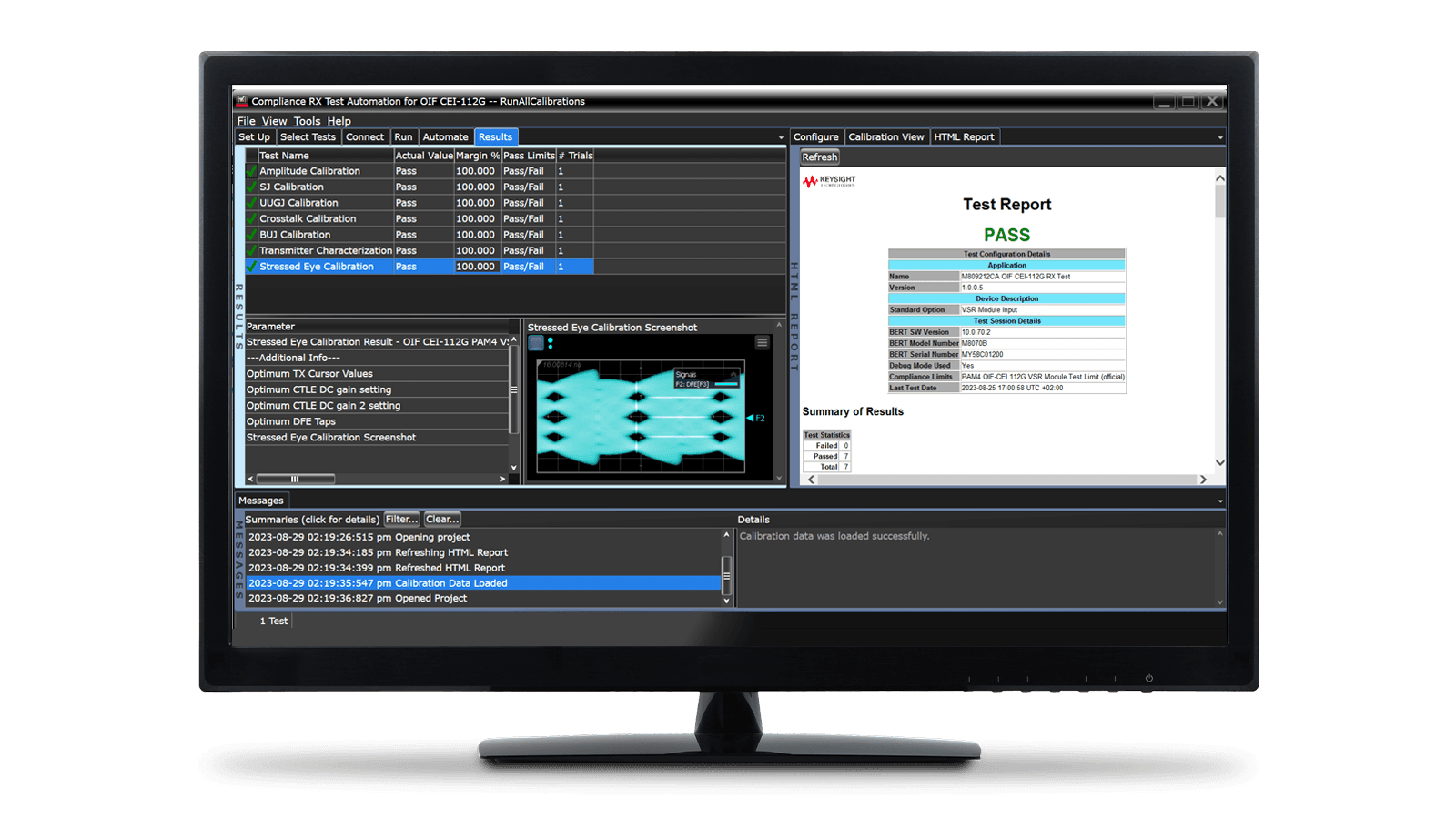 M809212CA – Receiver Conformance Test Application for OIF CEI 5.0