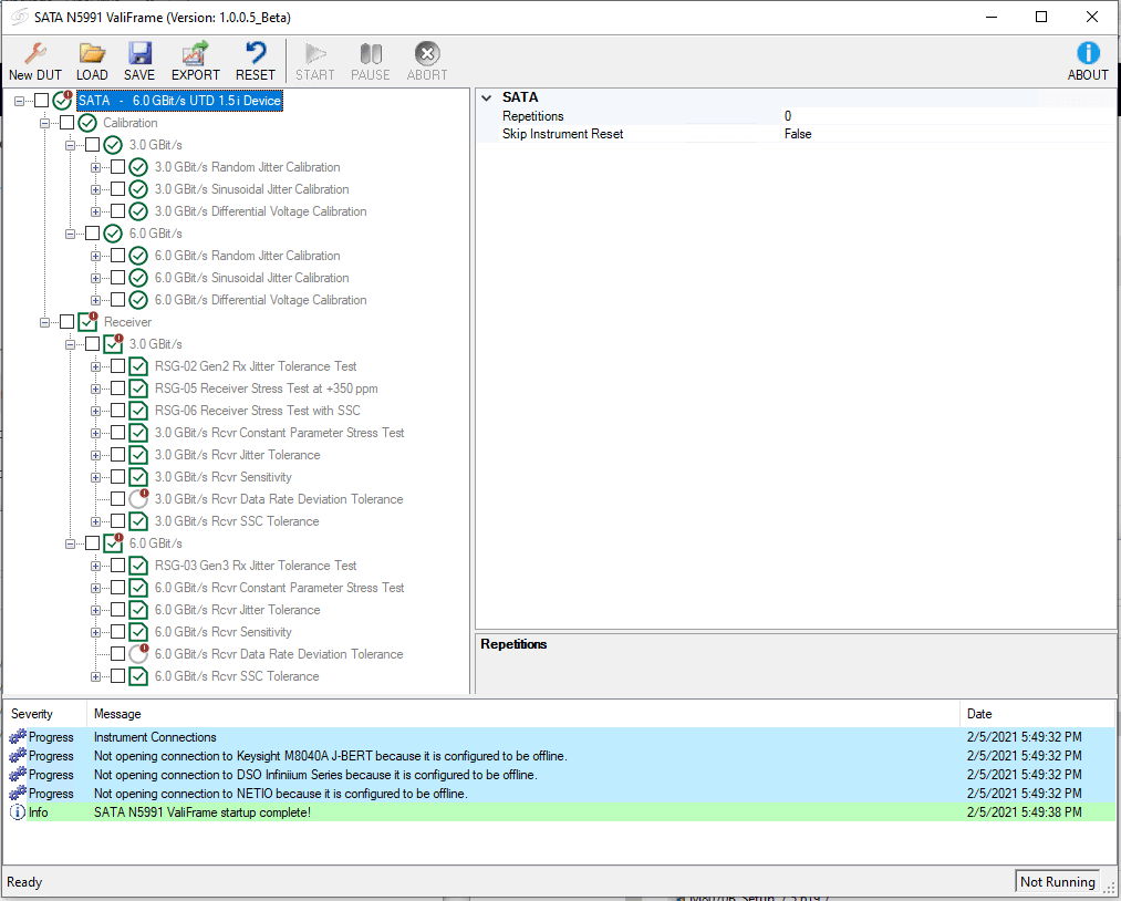 N5991ST3A SATA 3 receiver test automation software