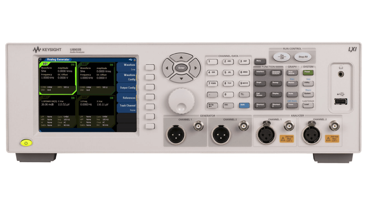 U8903B Performance Audio Analyzer, 2 to 8 Channels