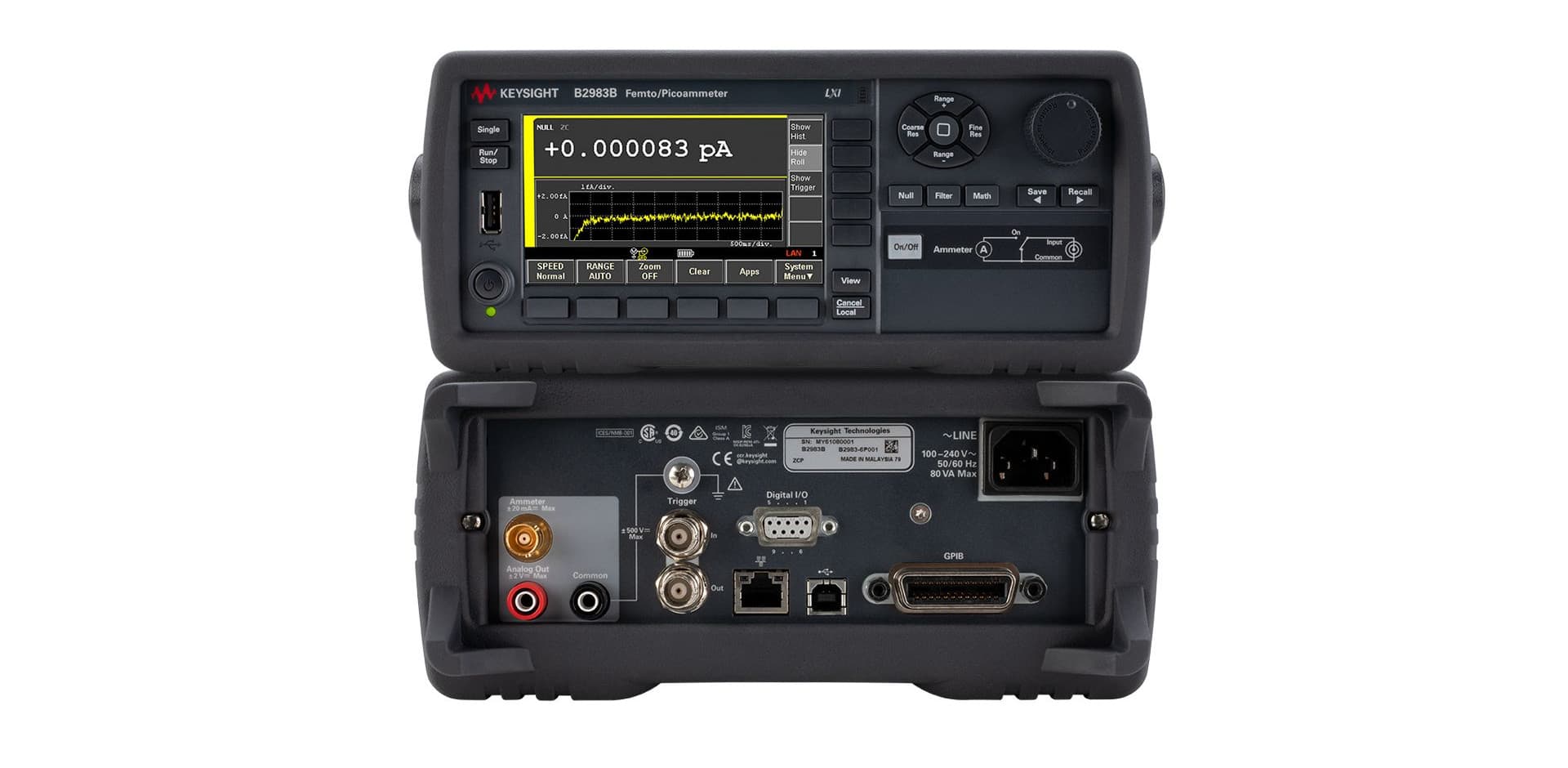 B2983B Femto/Picoammeter, Battery Model