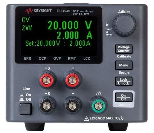 E36103B DC Power Supply, 20V, 2A, 40W