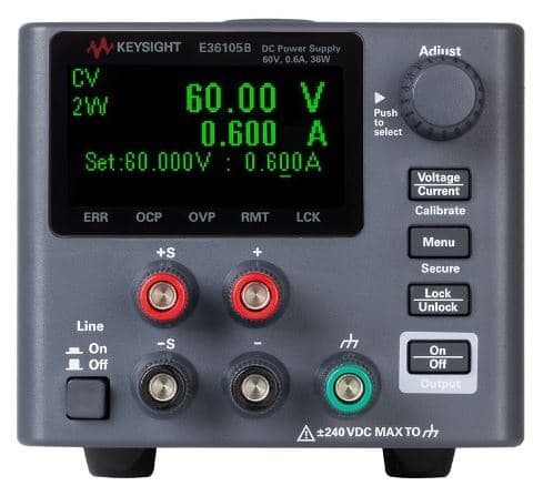 E36105B DC Power Supply, 60V, 0.6A, 36W