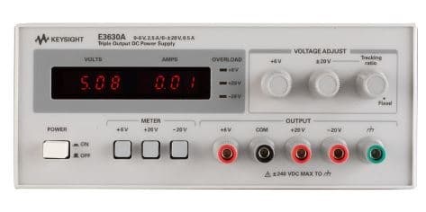 E3630A 35 W 三路输出, 6V, 2.5A 和 ±20V, 0.5A