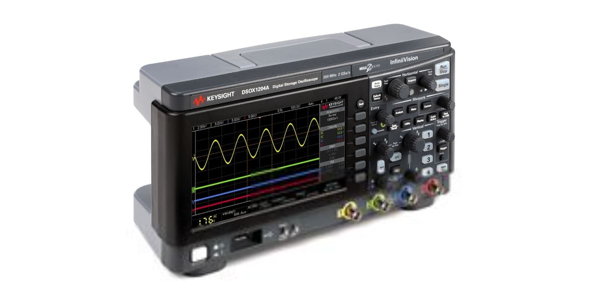 DSOX1204A Oscilloscope: 70/100/200 MHz, 4 Analog Channels