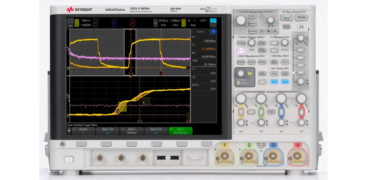 DSOX4034A Oscilloscope: 350 MHz, 4 Analog Channels