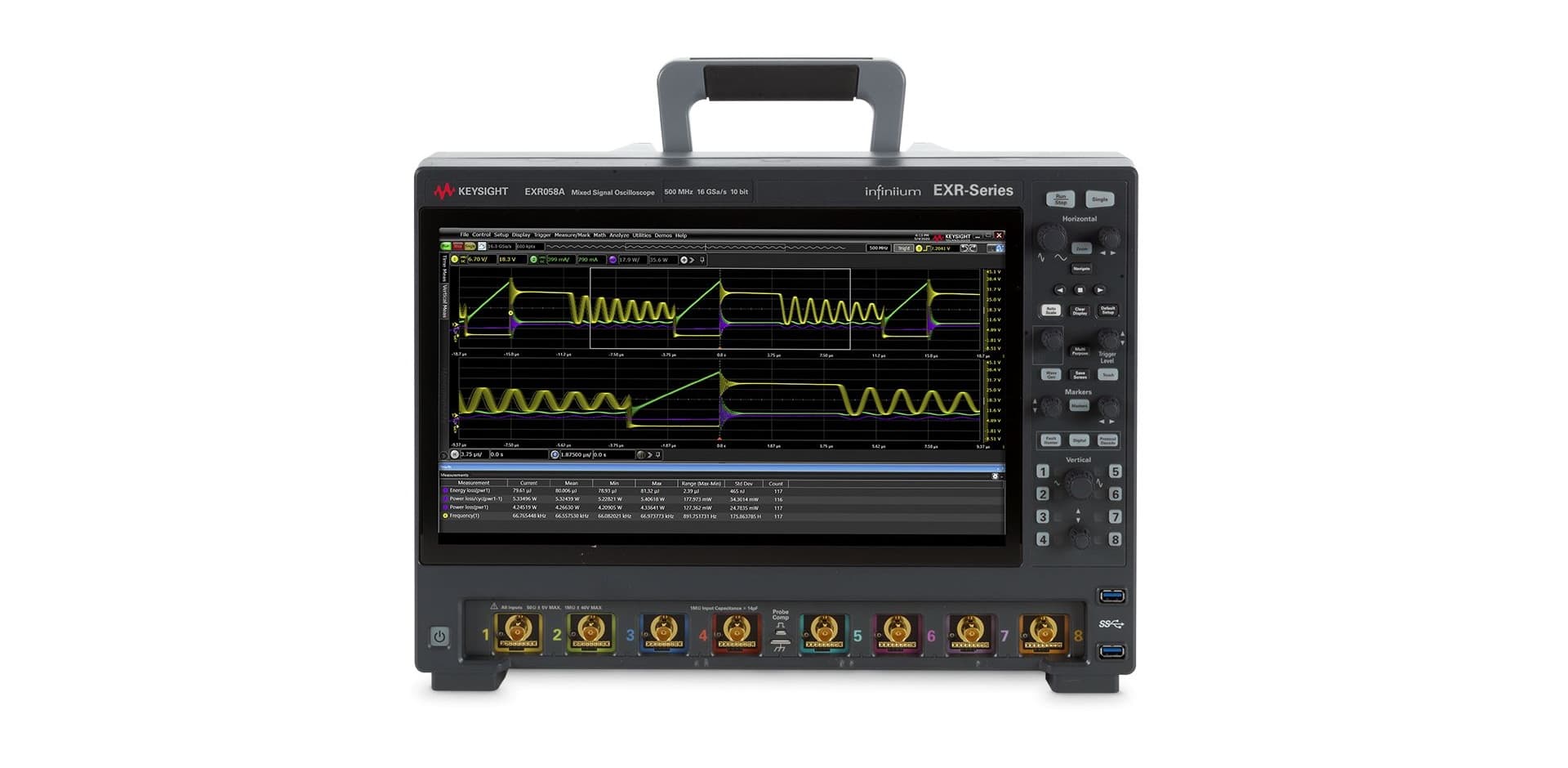 EXR058A Infiniium EXR-Series Oscilloscope: 500 MHz, 8 Channels