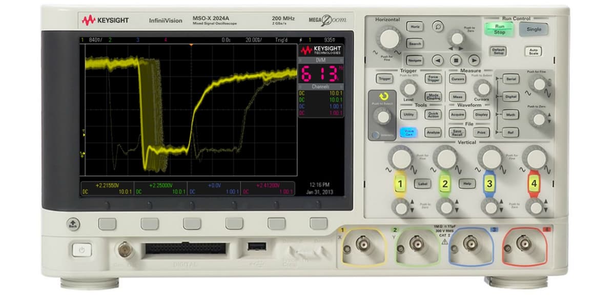 MSOX2004A Mixed Signal Oscilloscope: 70 MHz, 4 Analog Plus 8 Digital Channels