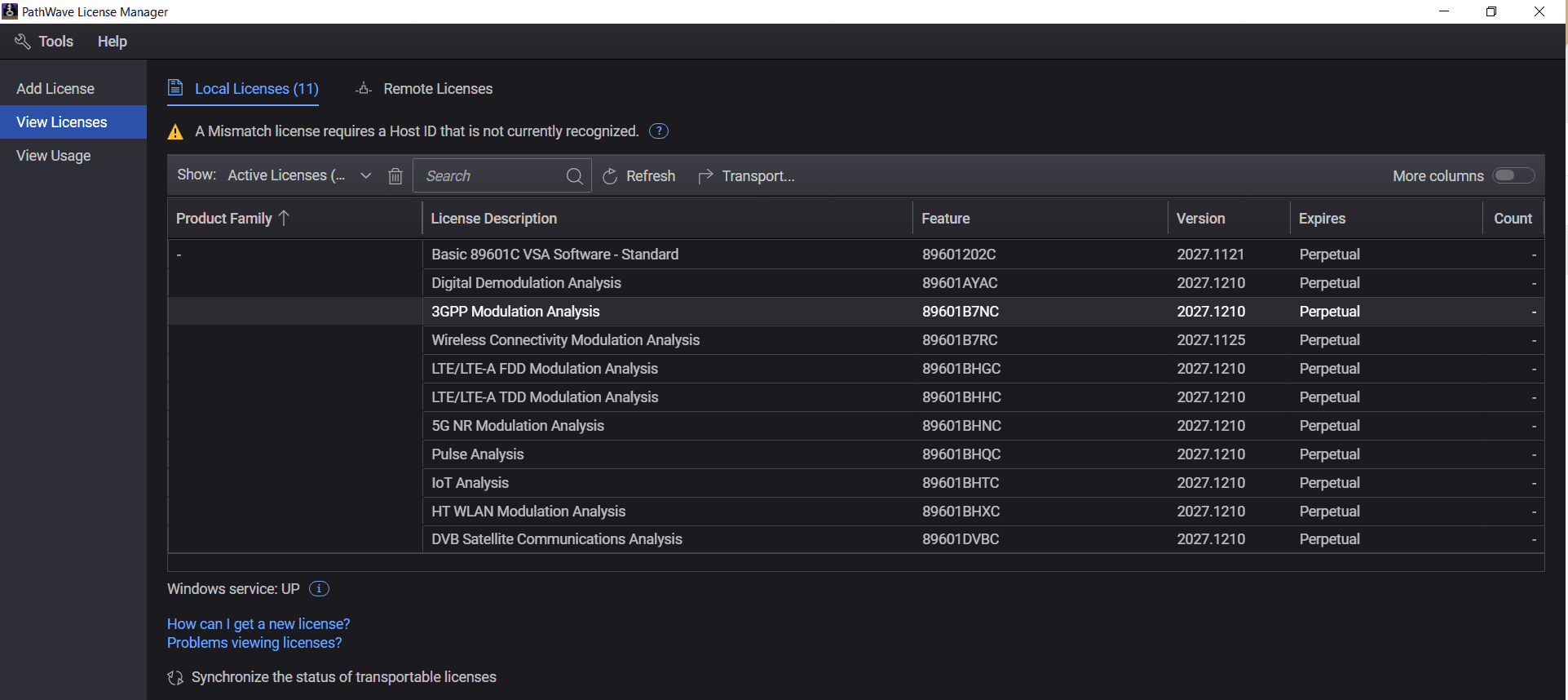 89601202C 89600 Vector Signal Analysis Base Platform - Standard Tier