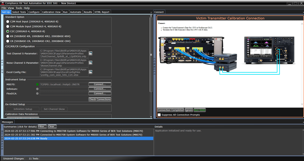 M8091BSCB Electrical Receiver Conformance Test Application for IEEE 802.3bs/cd