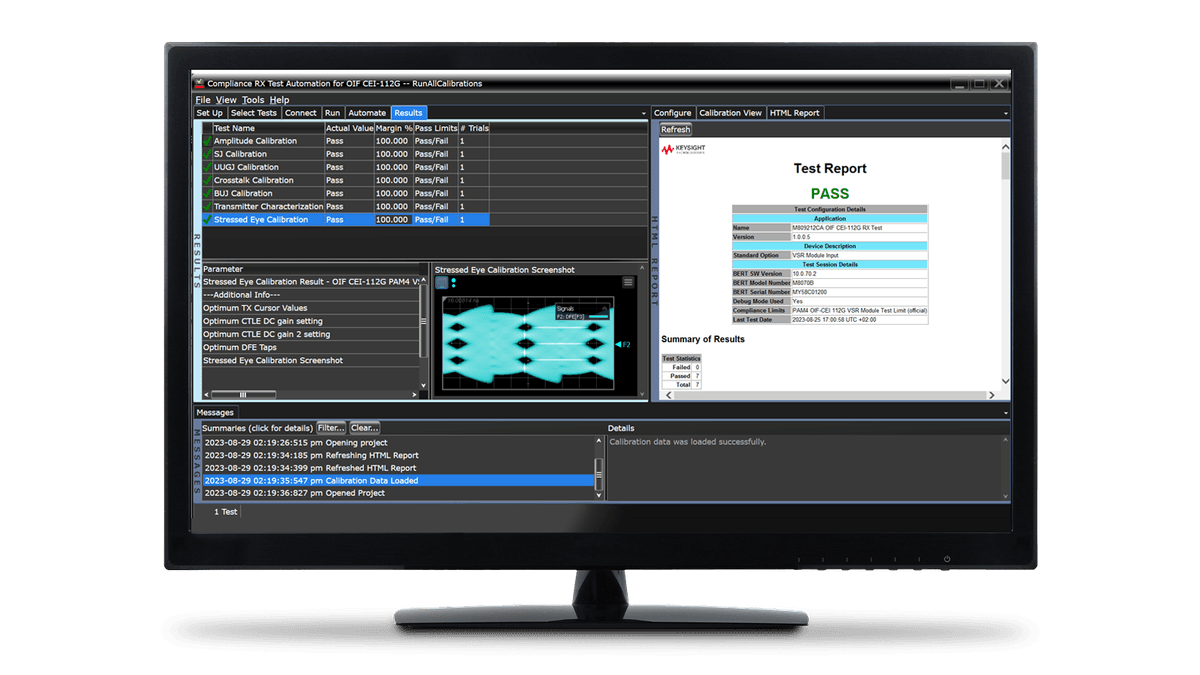 M809212CA – Receiver Conformance Test Application for OIF CEI 5.0