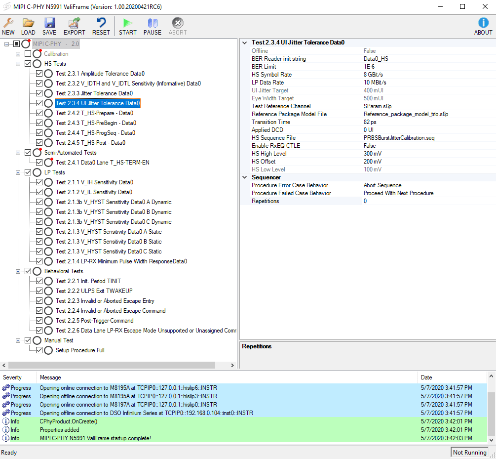 N5991MC2A MIPI C-PHY Receiver Conformance Test Software