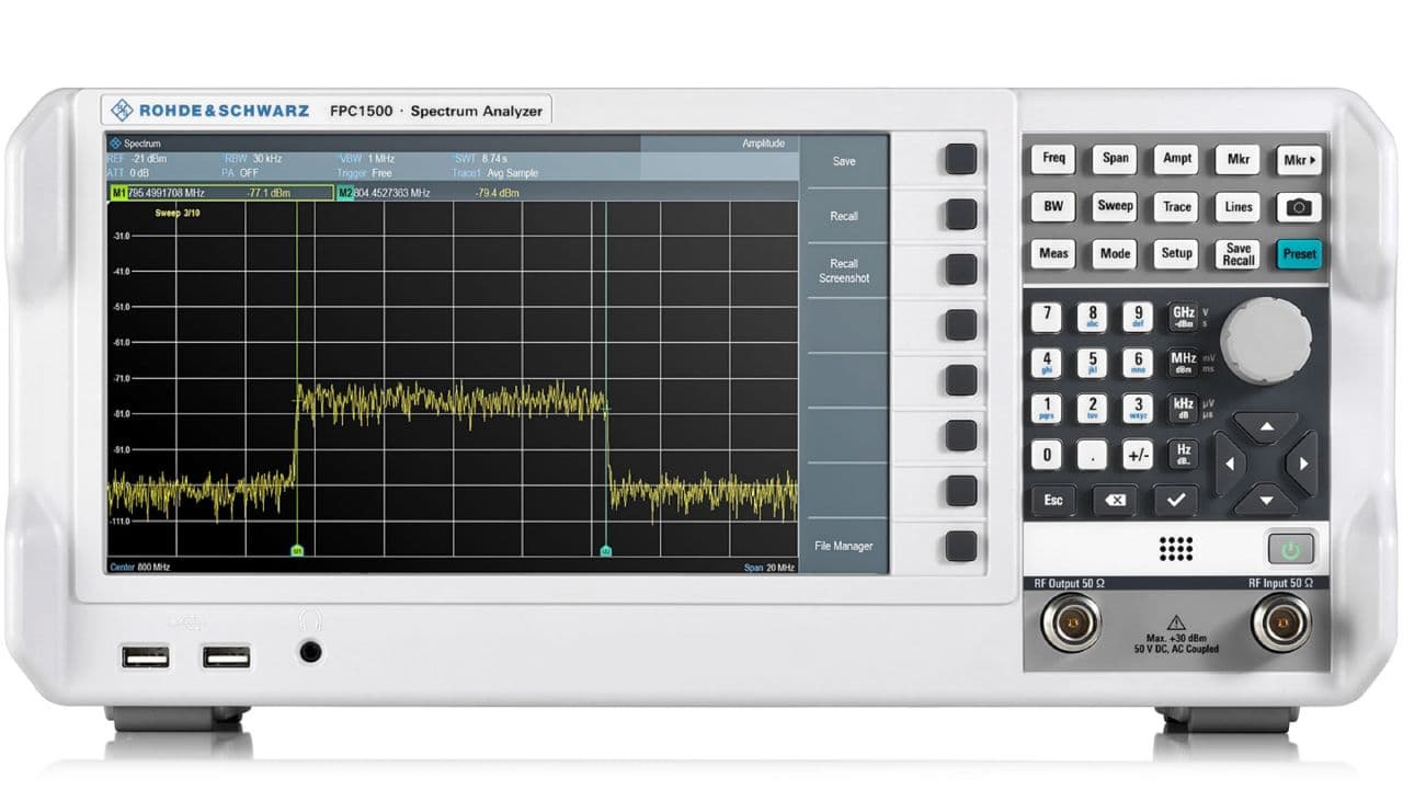 R&S FPC1000 Spectrum Analyzer, 5 kHz to 1 GHz