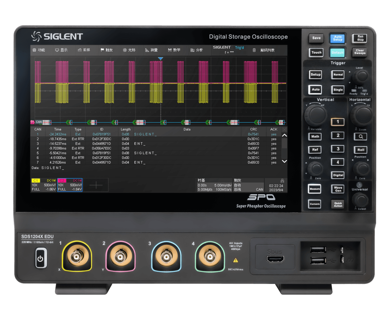 Siglent SDS1202X-EDU Oscilloscope: 25 MHz
