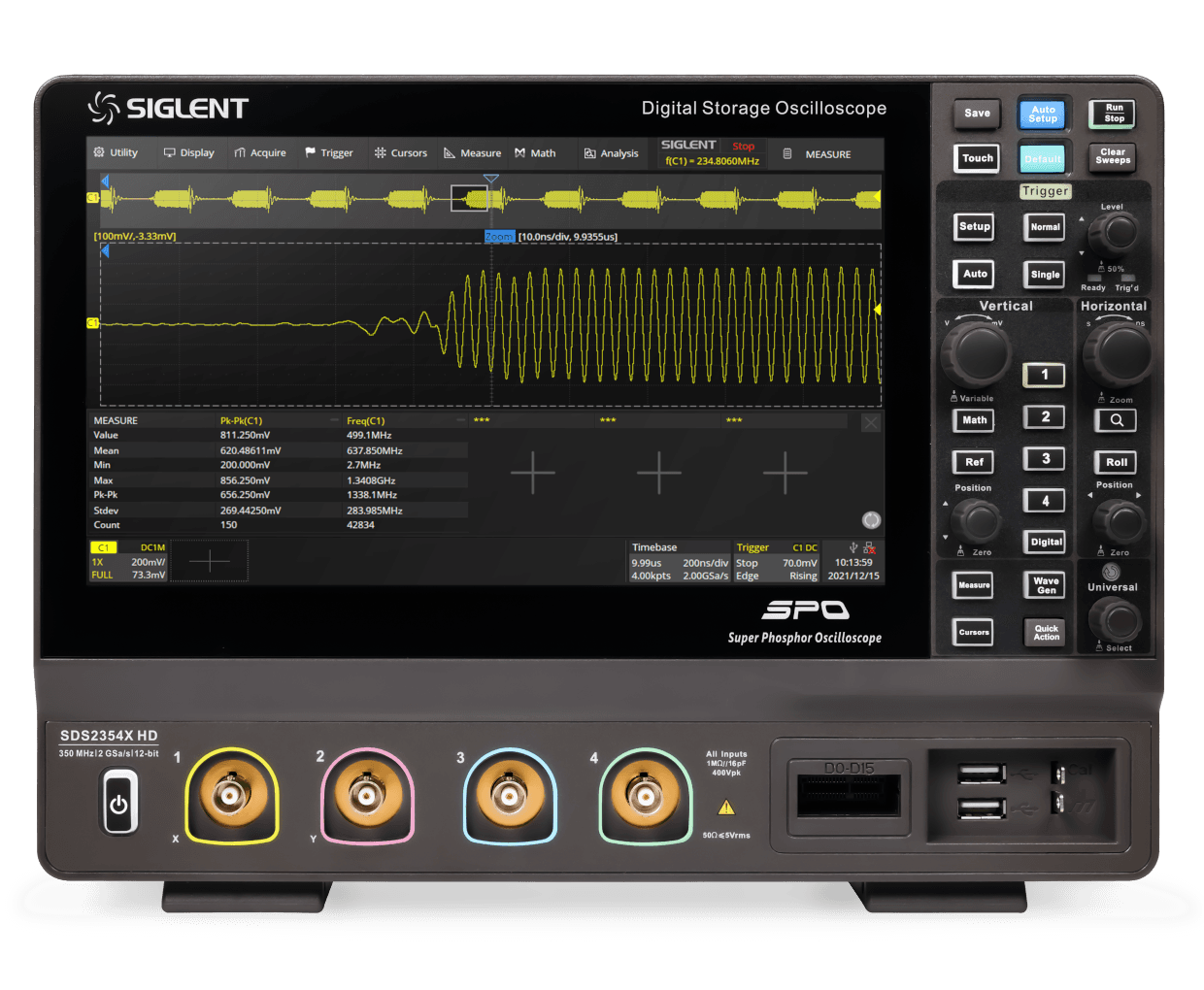 Siglent SDS2204X-HD Oscilloscope: 200 MHz