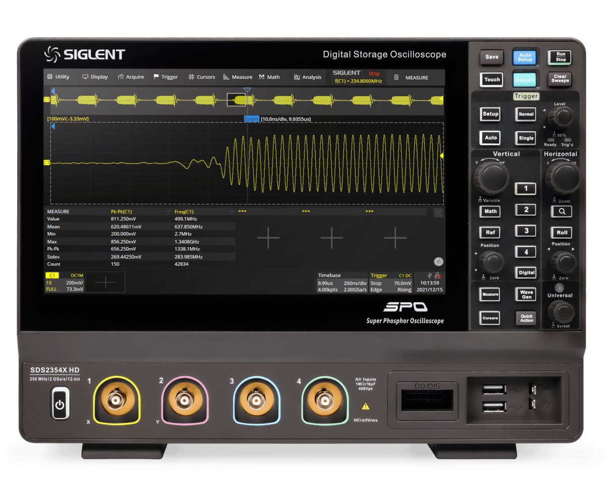 Siglent SDS2504X-HD Oscilloscope: 500 MHz